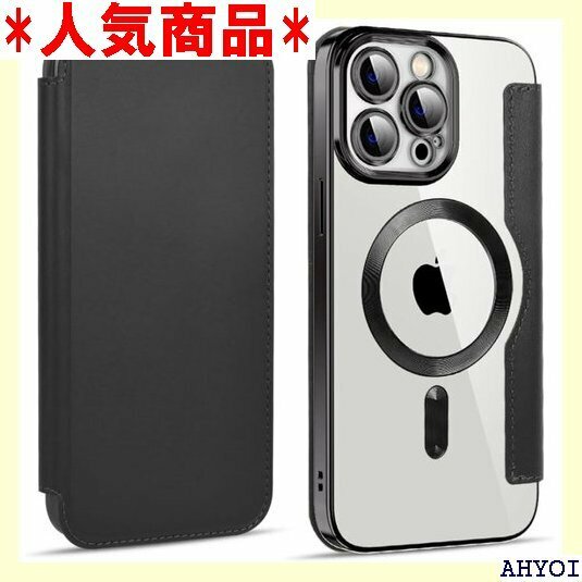 IFAS iPhone 15 ケース 手帳型 mags 撃 全面保護 スマホカバー iPhone 15 ブラック 657