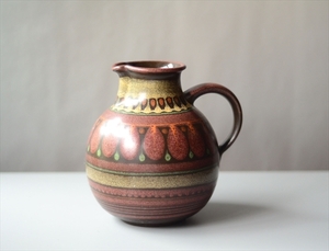ドイツ製 KMK MANUELL 陶器 花瓶 花器 一輪挿し ジャグ フラワーベース ミッドセンチュリー期 アンティーク ヴィンテージ_ig3859