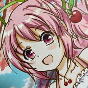 Art hand Auction Handgezeichnete Doujin-Illustration aus farbigem Papier, Sakura-Miku-Pferdeschwanz, endgültige Auflistung, Comics, Anime-Waren, handgezeichnete Illustration