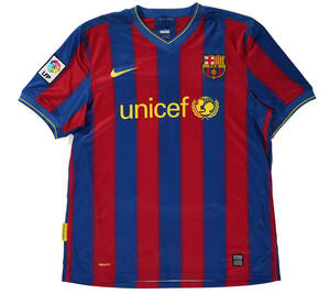 「 モロッコ製 09-10 FC Barcelona NIKE Home イブラヒモビッチ ユニフォーム ホーム 半袖 バルセロナ 」ナイキ Lサイズ