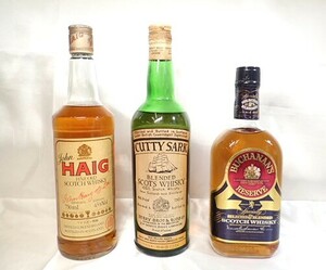 4271[M]◆未開栓古酒◆CUTTY SARK/HAIG/FINE OLD/BUCHANANS/RESERVE/750ml/43%/特級含む スコッチ ウイスキー まとめて 3本セット