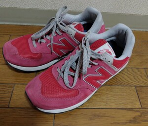 箱付き ニューバランス スニーカー ML574レッド 27.5 New Balance