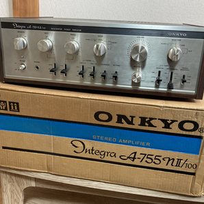 ONKYO オンキョー プリメインアンプ Integra A-755NII/100 70年代国産ヴィンテージ 送料込みの画像9