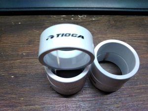 在庫処分 タイオガ アルミ ステムスペーサー 1.1/8″ 一枚の値段です ホワイト 15mm 02001 ゆうメール可