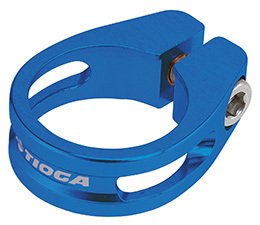 処分 TIOGA(タイオガ) アルミ削り出し CNCアルミシートクランプ ブルー 28.6mm SPC02809 ゆうメール可