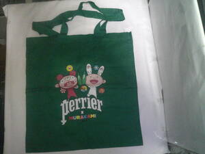 C perrier × MURAKAMI カイカイキキ エコバッグ 約40×約39cm エコトートバッグ PERRIER 村上隆 さん 頂き物 未使用品