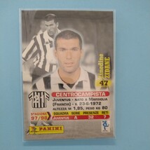 PANINI Calcio99 ZIDANE ジネディーヌ・ジダン　ユベントス_画像2