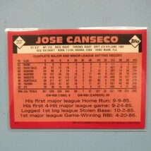 2001 Topps 86'Reprint JOSE CANSECO ホセ・カンセコ　Oアスレチックス_画像2