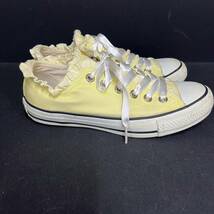 ★M■ CONVERSE ALL STAR コンバース オールスター レディース フリルデザイン ローカット スニーカー レモン色 23cm 黄色 ガーリー 靴 _画像5