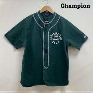 チャンピオン Champion ROCHESTER ベースボールシャツ C3-P326 ウォッシュ加工 M シャツ、ブラウス シャツ、ブラウス M 緑 / グリーン