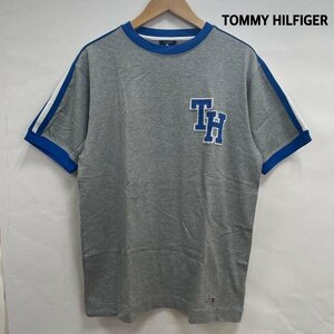 トミーヒルフィガー TOMMY HILFIGER リンガーTシャツ ロゴワッペン タグ付き S Tシャツ Tシャツ S ロゴ、文字 X 刺繍