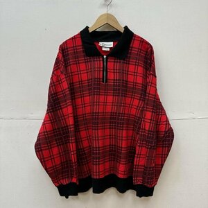 ＵＳＥＤ古着 YS CASUALS チェック ロングスリーブ リブ ロンT シャツ カットソー Tシャツ Tシャツ XXL 赤 / レッド チェック