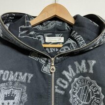 トミー TOMMY ロゴ 総柄プリント 長袖 ダブルジップパーカー 14-321305-240 パーカー パーカー L 黒 / ブラック プリント X 総柄_画像2