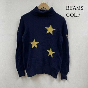 ビームスゴルフ ニット セーター デザイン ゴルフ スター 星 タートル ハイネック ロゴ 刺繍 ニット、セーター ニット、セーター L