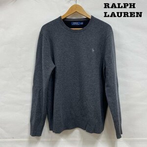 ラルフローレン POLO RALPH LAUREN クルーネック ウールニット セーター ワンポイント 刺繍ロゴ M ニット、セーター ニット、セーター