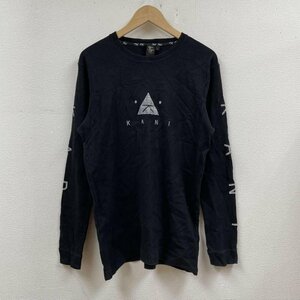 カールカナイ 長袖 Tシャツ ロングスリーブ カットソー シャツ shirt 刺繍 ロゴ スリーブプリント メタリック 203k1103 L