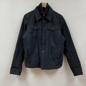 ディーゼル diesel industry RN93243 CA25594 ワーク ジャケット ブルゾン ジップアップ ボタン ロゴ 刻印入り M 黒 / ブラック