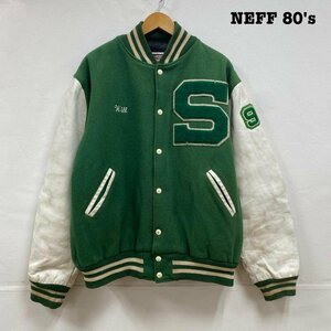 ヴィンテージ NEFF 80's USA製 袖レザー スタジャン 中綿 キルティング ワッペン US古着 XL ジャケット、上着 ジャケット、上着 XL