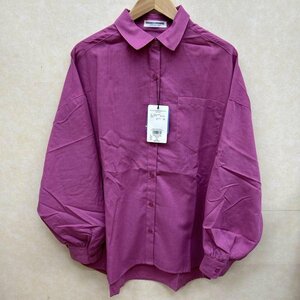 ロデオクラウンズ 420FSL30-038B Natuly Linen リネン混 ギャザーパフ袖 オーバーサイズ シャツ、ブラウス シャツ、ブラウス FREE