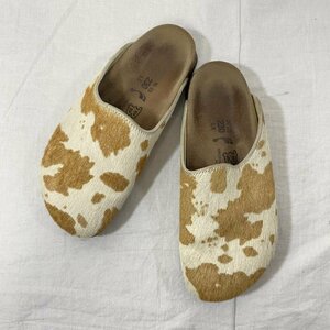 ビルキービルケンシュトック BIRKENSTOCK Birki's サンダル サボ ハラコ 牛柄 23cm サンダル 23.0cm ベージュ / ベージュ アニマル柄