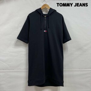 トミー ジーンズ TOMMY JEANS アップリケジップパーカーワンピース BLK XS DW15571 ワンピース ワンピース XS 黒 / ブラック