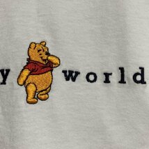 ＵＳフルギ WALT DISNEY WORLD コットン くまのプーさん 刺繍ロゴ 半袖 クルーネックTシャツ Tシャツ Tシャツ M 白 / ホワイト_画像8