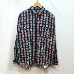 ＵＳＥＤ古着 だるま柄 シャツ L/S DANS TOKYO JAPALOHA シャツ、ブラウス シャツ、ブラウス XL 紺 / ネイビー