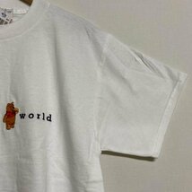 ＵＳフルギ WALT DISNEY WORLD コットン くまのプーさん 刺繍ロゴ 半袖 クルーネックTシャツ Tシャツ Tシャツ M 白 / ホワイト_画像5