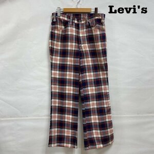 リーバイス Levi's 70's 546-6618 フレア チェック パンツ BIGE 42TALON ボタン裏31 ヴィンテージ vintage パンツ パンツ - チェック