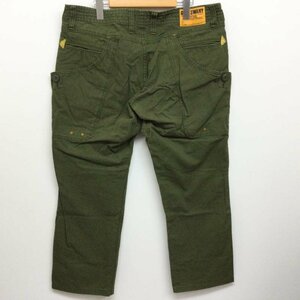 古着 GRIP SWANY グリップ スワ二ー GSP-12 WORK PANTS 大型ポケット 細め ワークパンツ パンツ パンツ XL カーキ / カーキ 無地