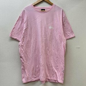 ステューシー ストックロゴ プリント クルーネック Tシャツ Tシャツ XL 桃 / ピンク