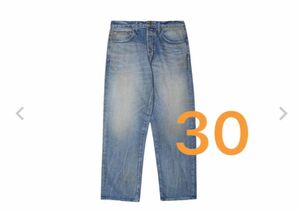 Supreme Distressed Loose Fit Selvedge Jean Washed Indigo 30