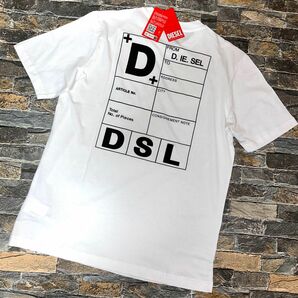 【新品】DIESEL ディーゼル／クルーネック デザイン Tシャツ カットソー Lサイズ