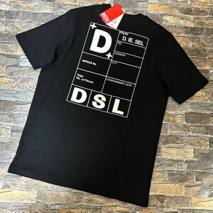 【新品】DIESEL ディーゼル／ラバープリントデザイン Tシャツ カットソー Lサイズ