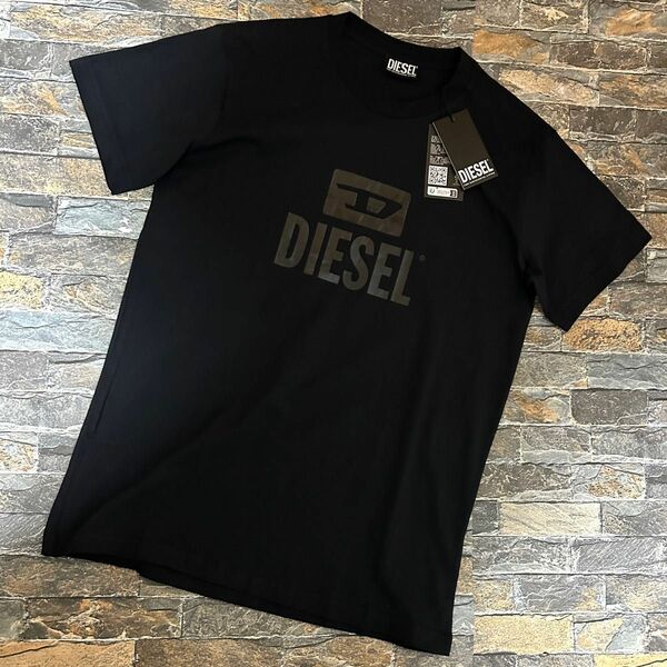 【新品】DIESEL ディーゼル／クルーネック アイコンロゴ Tシャツ カットソー 半袖 Lサイズ