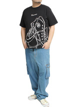 【新品】 2L ブラック コンバース(CONVERSE) 半袖 Tシャツ メンズ 大きいサイズ 総柄 ビッグ シューズ プリント ロゴ 刺繍 クルーネック カ_画像2