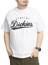【新品】 3L ホワイト [GENUINE Dickies] 半袖 Tシャツ メンズ 大きいサイズ ロゴ 刺繍 プリント クルーネック カットソー_画像1