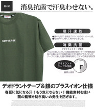 【新品】 4L ホワイト コンバース(CONVERSE) 半袖 Tシャツ メンズ 大きいサイズ 吸汗速乾 裏メッシュ ドライ ロゴ プリント クルーネック_画像7