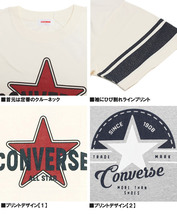 【新品】 3L ワイン コンバース(CONVERSE) 半袖 Tシャツ メンズ 大きいサイズ 袖ライン ロゴ プリント クルーネック カットソー_画像6