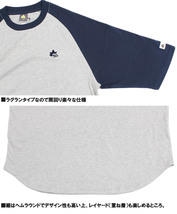 【新品】 4L 杢グレー LOGOS PARK(ロゴス パーク) 5分袖 Tシャツ メンズ 大きいサイズ ロゴ プリント ラグラン カットソー_画像7