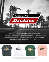 【新品】 4L ライトオレンジ [GENUINE Dickies] 半袖 Tシャツ メンズ 大きいサイズ ロゴ 刺繍 プリント クルーネック カットソー_画像5