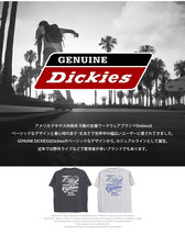 【新品】 5L ブラック [GENUINE Dickies] 半袖 Tシャツ メンズ 大きいサイズ スラブ ロゴ バック プリント クルーネック カットソー_画像6