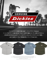 【新品】 3L ストライプ ジェニュイン ディッキーズ(GENUINE Dickies) 半袖シャツ メンズ 大きいサイズ 刺? プリント ツイル ワークシャツ_画像5