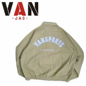 極美品 名作 アーチロゴ 80s90s 当時物 VAN JAC 撥水防風 薄手軽量 スイングトップ ハリントンジャケット メンズM ヴァンヂャケット 240432