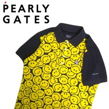 極美 近年新作 PEARLY GATES 吸水速乾 ストレッチ 鹿の子 ニコチャン 半袖ポロシャツ メンズ4 パーリーゲイツ ゴルフウェア 日本製 2404273_画像1