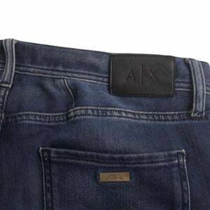 極美品 名作 ジョグジーンズ ARMANI EXCHANGE J13 ビンテージ加工 スリムフィット スウェット デニムパンツ メンズ W33 アルマーニ 2404184の画像7