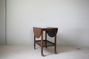  Britain antique * wooden Drop leaf Toro Lee table / storage type Wagon / folding type desk / display shelf / store furniture / display pcs / England Vintage furniture 