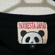 PANDIESTA JAPAN パンディエスタ ジャパン トップス シャツ 半袖 Tシャツ 黒 ブラック 赤 青 和柄系 パンダ 熊猫 M 人気 定番_画像5