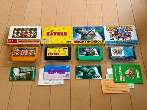 【良品】ファミコン 4本セット 本将棋、ハットリスなど