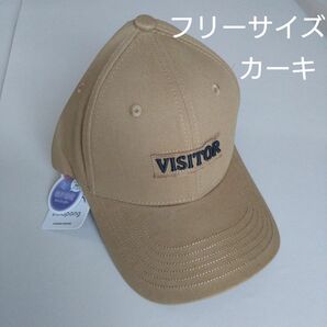 【新品】ベースボールキャップ　フリーサイズ　カーキ キャップ 帽子 フリー